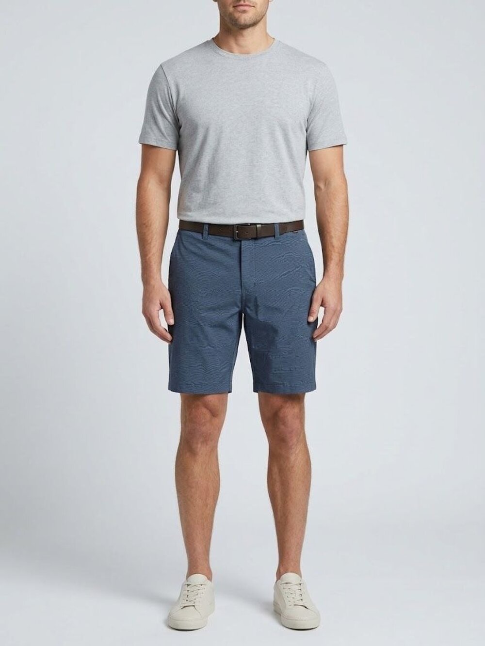 TravisMathew Mens Golf Shorts 42 Blue Striped Stretch Performance Lightweight NW
